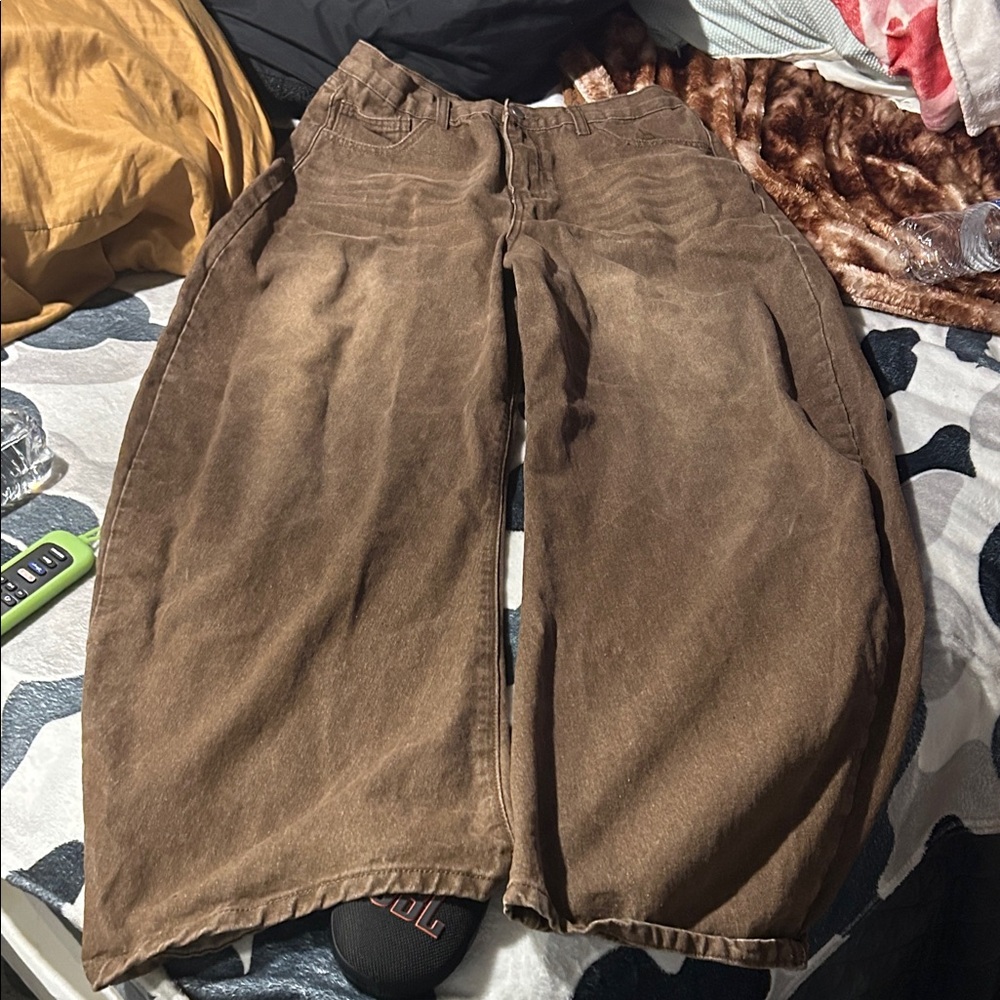 SHEIN Brown Straight Men Jeans